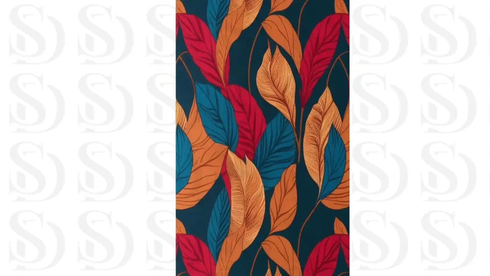 Vibrant Leaf Pattern Fabric