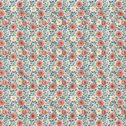 Vintage Floral Accent Patter Digital Desing