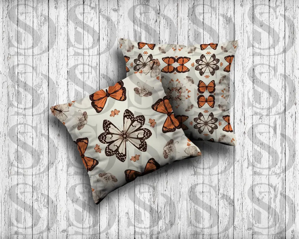 Vintage Monarch Butterfly Seamless Pattern Tile Digital Pattern