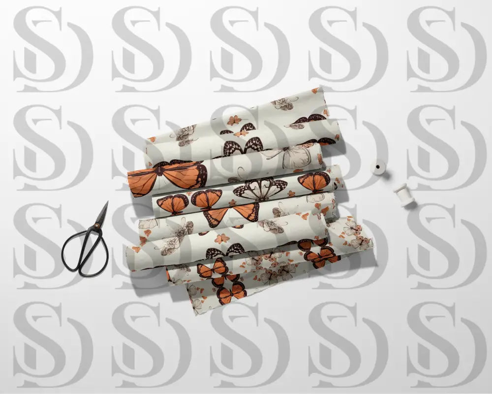 Vintage Monarch Butterfly Seamless Pattern Tile Digital Pattern