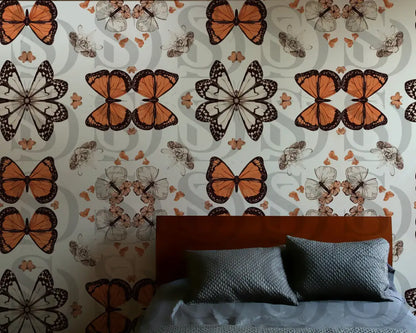 Vintage Monarch Butterfly Seamless Pattern Tile Digital Pattern