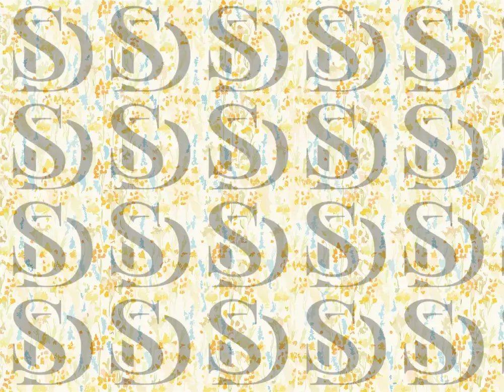 Detailed view of wildflower meadow fabric with soft yellow and blue florals