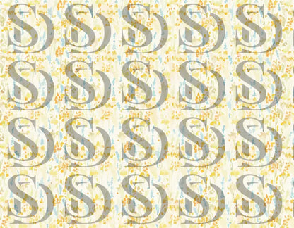 Detailed view of wildflower meadow fabric with soft yellow and blue florals